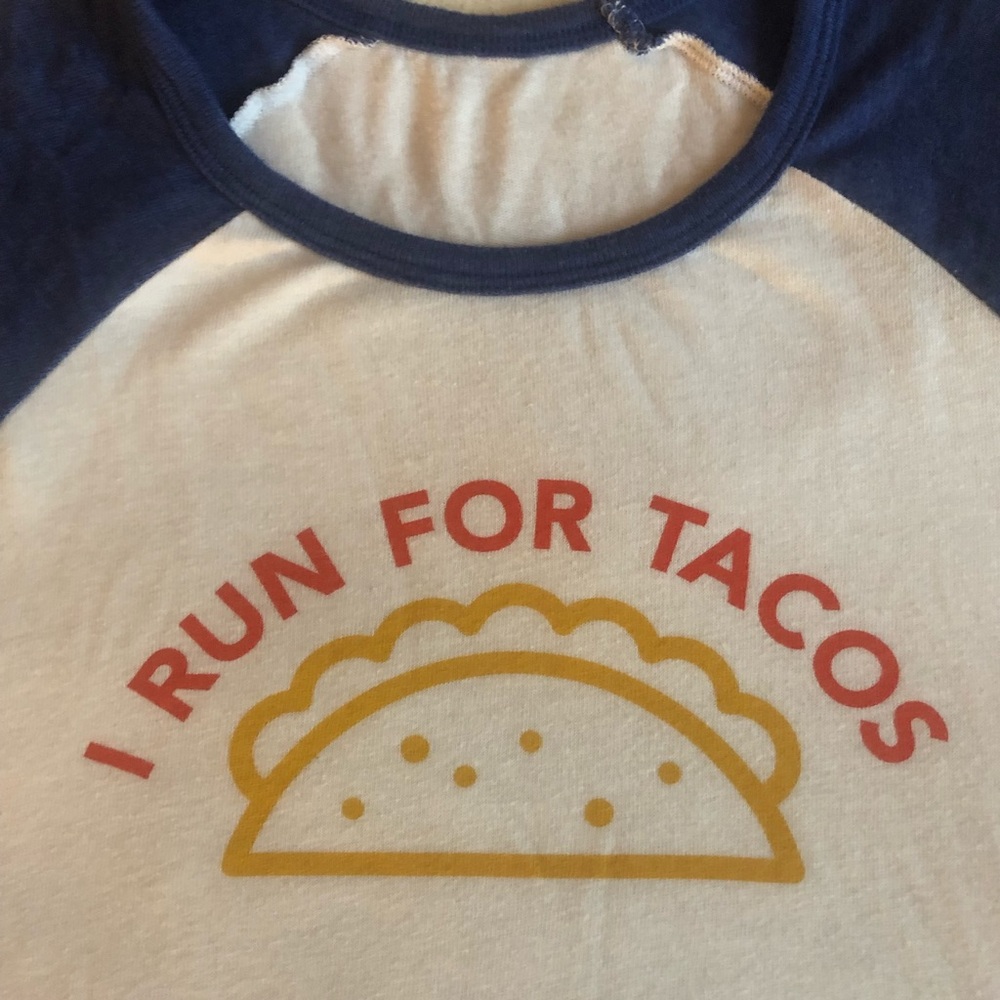 “I run for tacos” muscle t-shirt